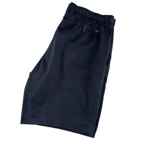 Polo Ralph Lauren Shorts Mens 33 Navy Blue Chino Flat Front Stretch 9 Inseam